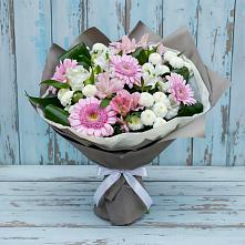 Букет цветов из:  Герберы, Альстромерии и Хризантемы в Шудаяге