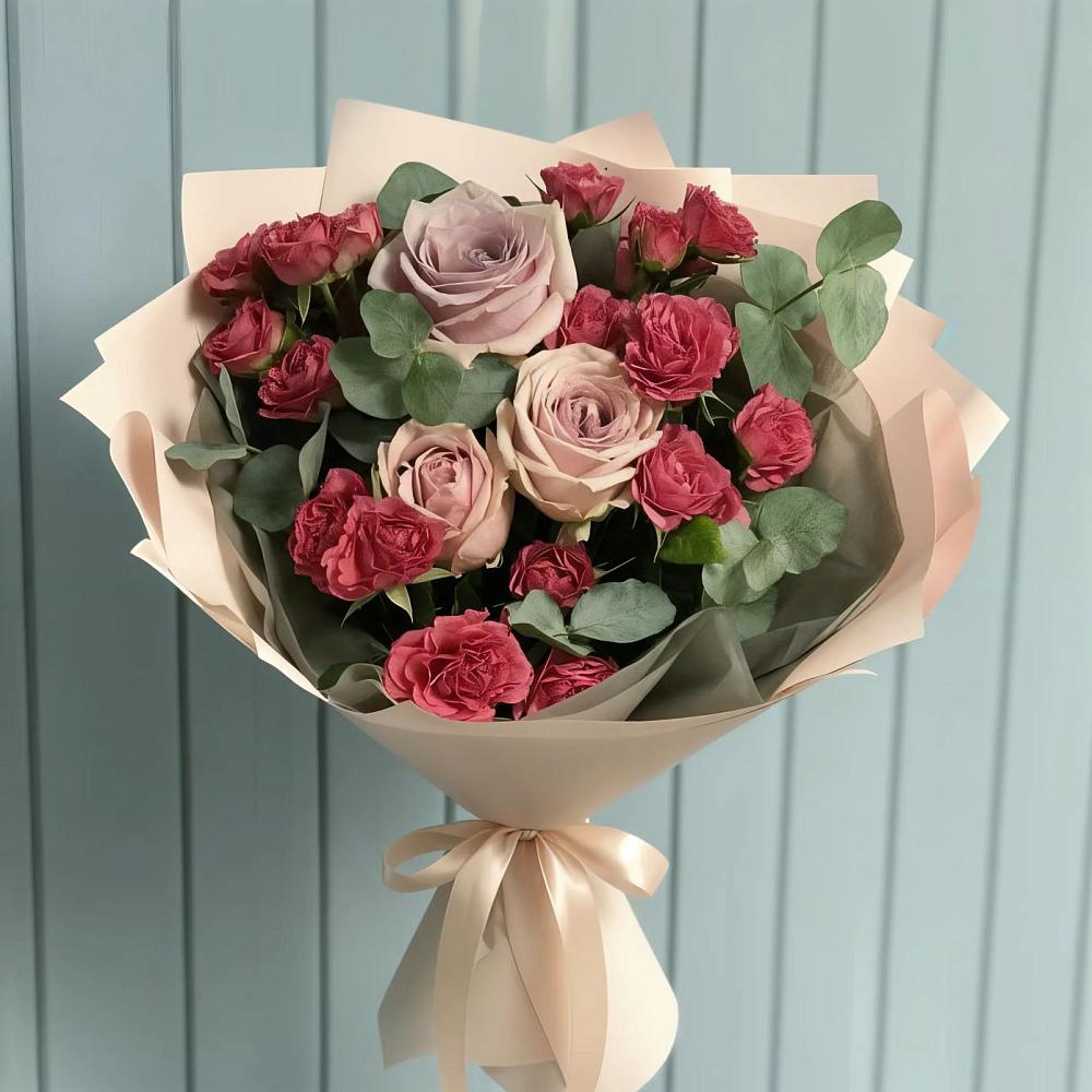 Букет цветов из: Гвоздики и Розы в Шудаяге