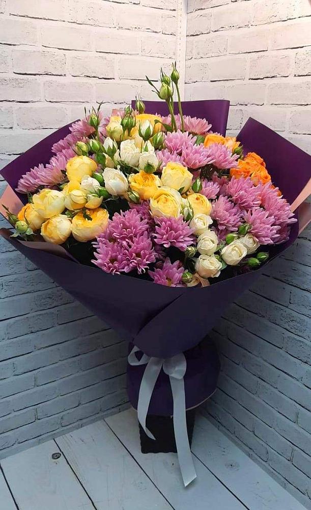 Букет цветов из: Хризантемы и Розы в Шудаяге