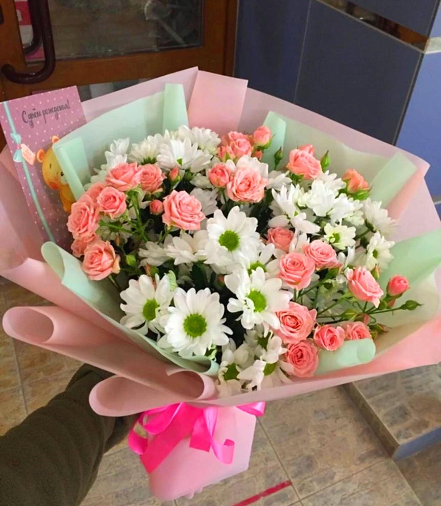 Букет цветов из: Розы и Хризантемы в Шудаяге