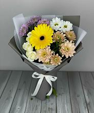 Букет цветов из:  Розы, Герберы и Хризантемы в Шудаяге