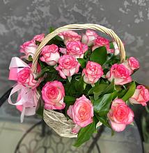 Цветочная композиция из Розы в корзине #REPLACE_PRED# Шудаяге