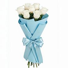 Букет 7 белых роз Проуд в Шудаяге