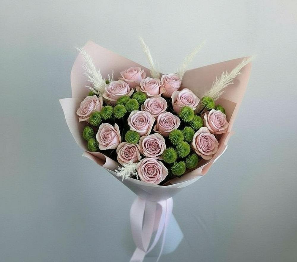 Букет цветов из: Розы и Хризантемы в Шудаяге