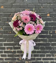 Букет цветов из:  Герберы и Хризантемы в Шудаяге