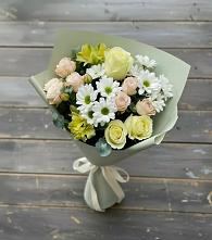Букет цветов из:  Альстромерии, Розы и Хризантемы в Шудаяге