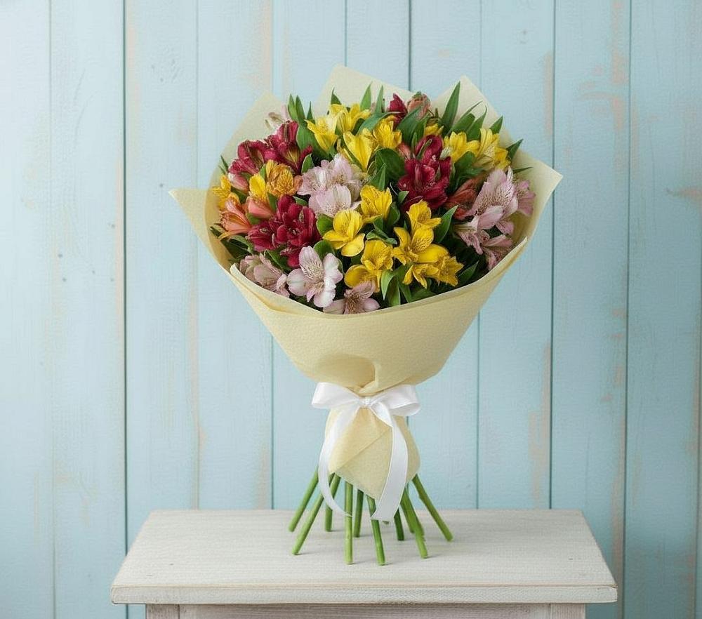 Букет цветов из: Альстромерии в Шудаяге