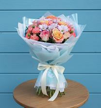 Букет цветов из:  Хризантемы и Розы в Шудаяге