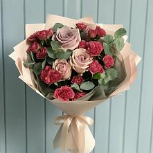 Букет цветов из:  Гвоздики и Розы в Шудаяге