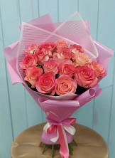Букет 15 Розовых роз Равель в Шудаяге