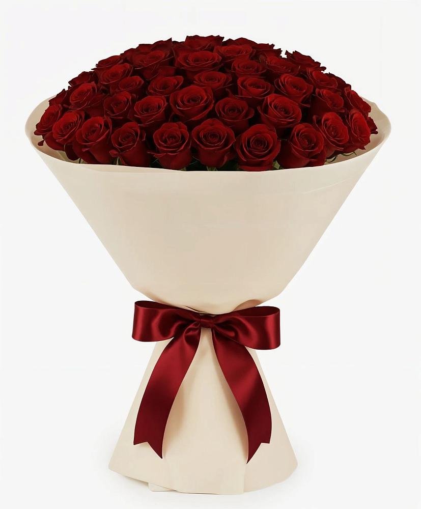 Букет 101 Бордовая роза Блэк Бакарра в Шудаяге