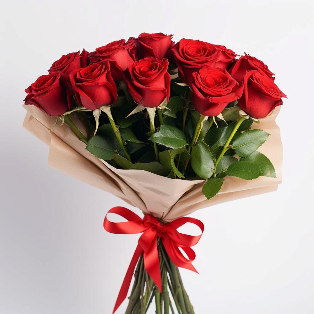 Букет 11 Красных роз Эдлесс Лав в Шудаяге